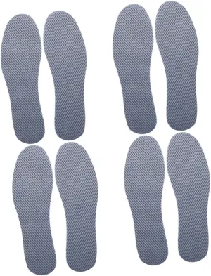 4Pairs Breathable Sports Insoles for Men Shock Absorbing Shoe Cushions Sweat Absorption and Arch Support for Comfort Daily Activities