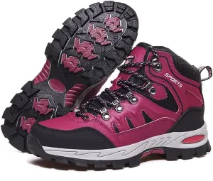 ailishabroy Men's Outdoor Kihing Shoes Lightweight Work Ankle Boots Mid-Top Outdoor Backpacking Camping Shock-Absorbing Shoes for Men