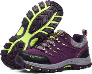 ailishabroy Men's Outdoor Kihing Shoes Lightweight Work Ankle Boots Mid-Top Outdoor Backpacking Camping Shock-Absorbing Shoes for Men