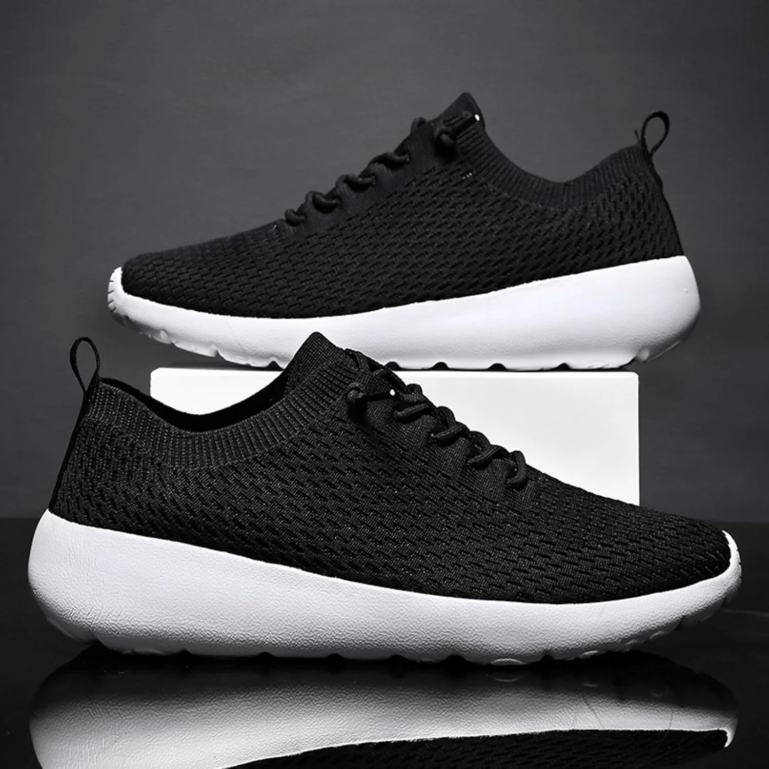 Arch Support Fitness Sneaker for Men Breathable and Light Outdoor Comfy Walking Shoe Comfortable Stretch Shoes