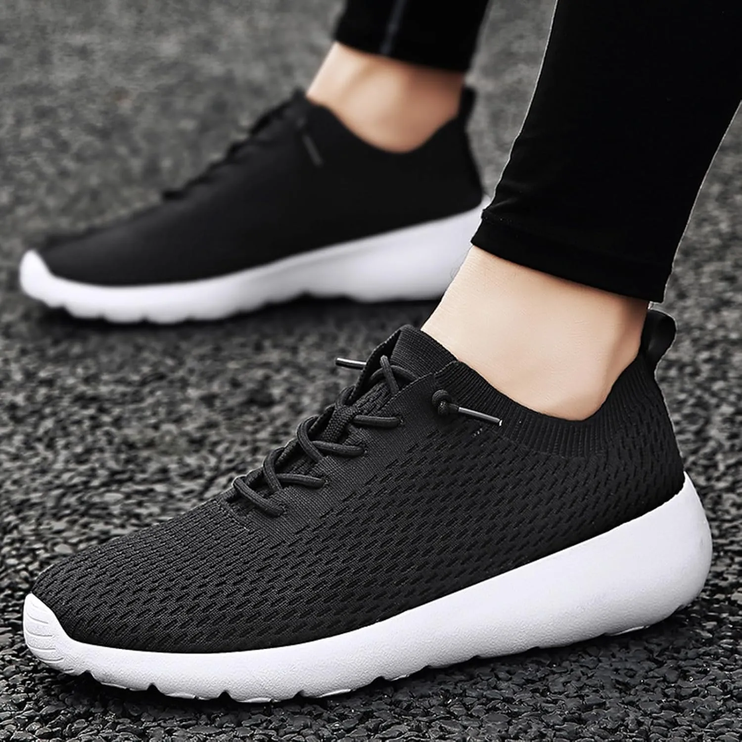 Arch Support Fitness Sneaker for Men Breathable and Light Outdoor Comfy Walking Shoe Comfortable Stretch Shoes