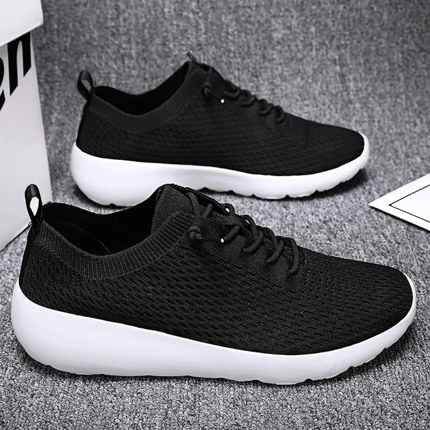 Arch Support Fitness Sneaker for Men Breathable and Light Outdoor Comfy Walking Shoe Comfortable Stretch Shoes
