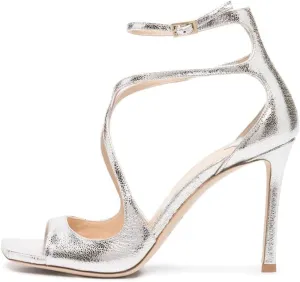 Arqa Square Toe Heeled Sandals Ankle Buckle High Heels Wedding Party Dress Stilettos