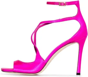 Arqa Square Toe Heeled Sandals Ankle Buckle High Heels Wedding Party Dress Stilettos