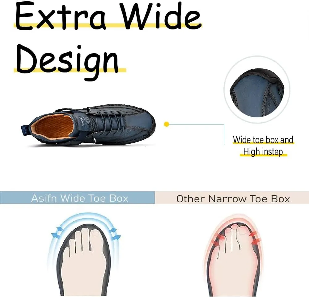 Asifn Mens Business Casual Shoes Comfortable Fashion Sneakers Lightweight Hiking Shoes Breathable Outdoor Shoes