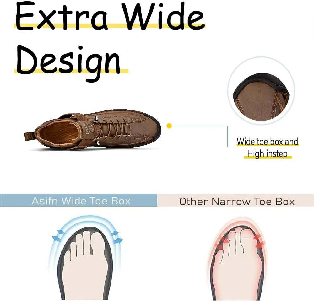Asifn Mens Business Casual Shoes Comfortable Fashion Sneakers Lightweight Hiking Shoes Breathable Outdoor Shoes