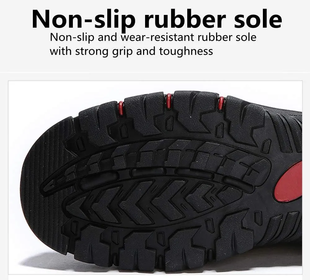 Asifn Men's Leather Comfortable Outdoor Hiking Casual Shoes Breathable Fashionable Wearable Driving Luxury Slip On Leather Shoes Business Office Outdoor Loafers