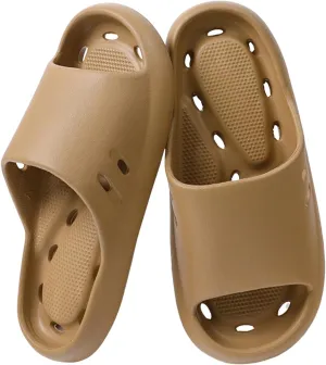 Bath Slippers Lightweight Beach Sandals Soft Sole Open Toe Non Slip Summer Bathroom Indoor House Slippers with Drain Holes