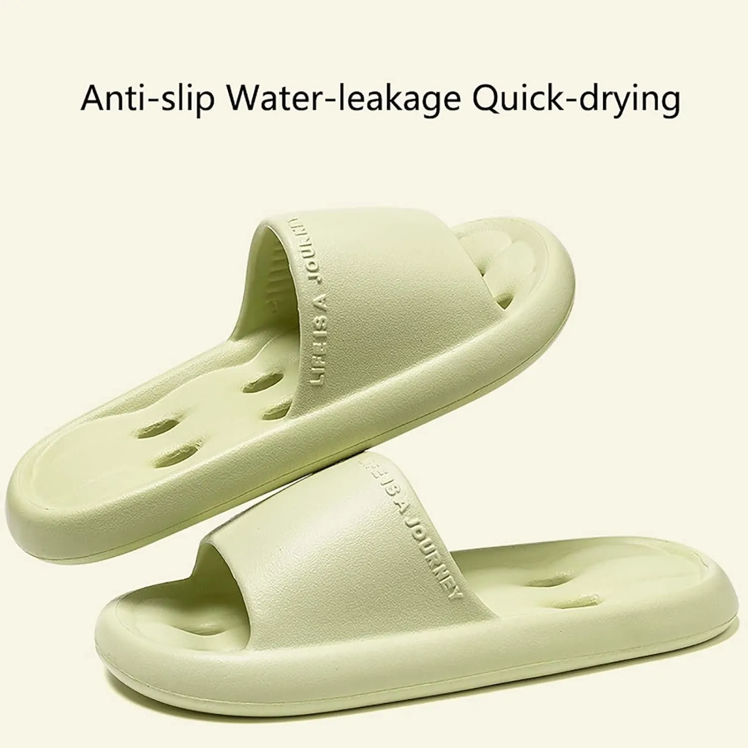 Bath Slippers Lightweight Beach Sandals Soft Sole Open Toe Ultra Comfort Recovery Pillow Slippers Slides