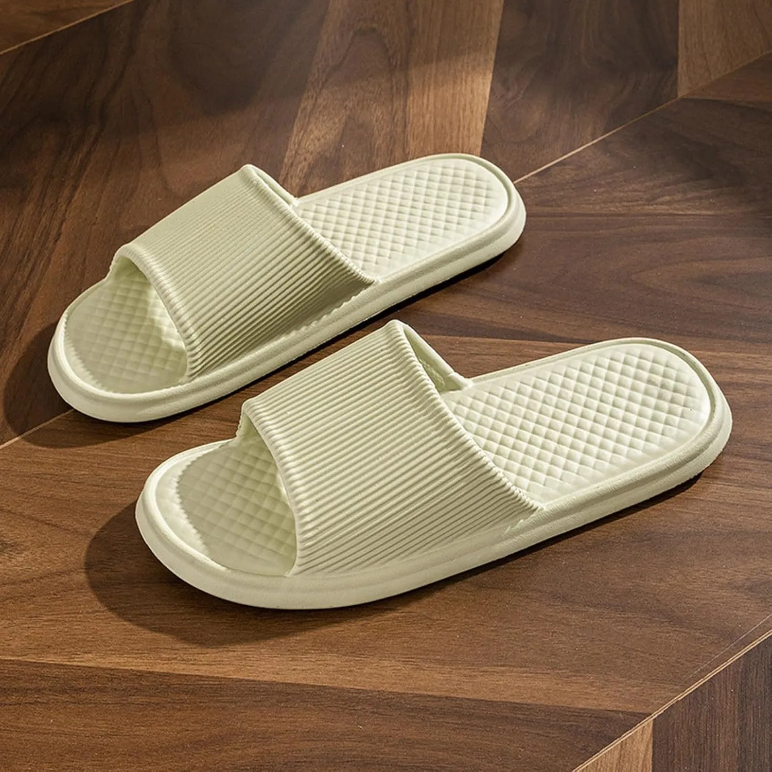 Bath Slippers Shower Shoes for Living Room Pool Beach Spa Public Showers Pillow Slippers for Women and Men