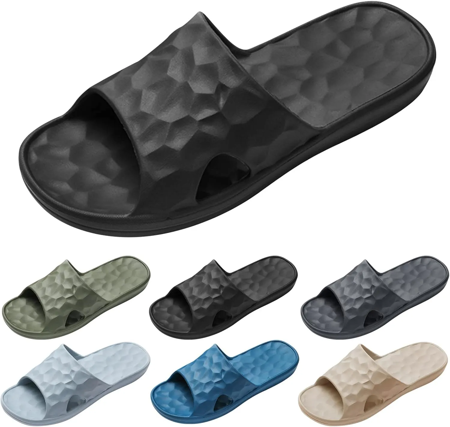 Bathroom Slippers Men Slides for Women Cloud Slippers for Men Shower Shoes Women Non Slip Indoor Living Room