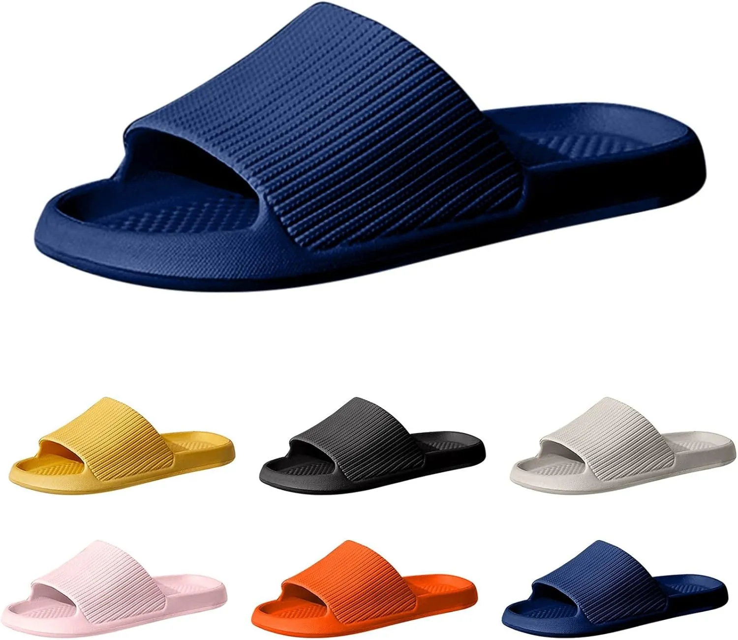 Bathroom Slippers Men Womens Slides Cloud Slippers for Men Slides for Women Open Toe Travel Indoor Outdoor