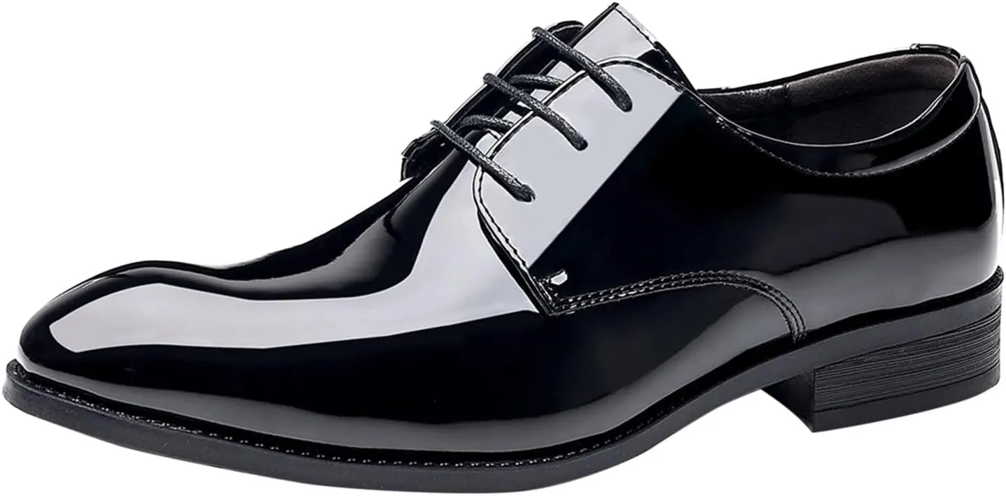 Business Casual Dress Shoes for Men Fashion Fashion Style Men's Breathable Comfortable Men Dress Shoes Black Size 8 Wide