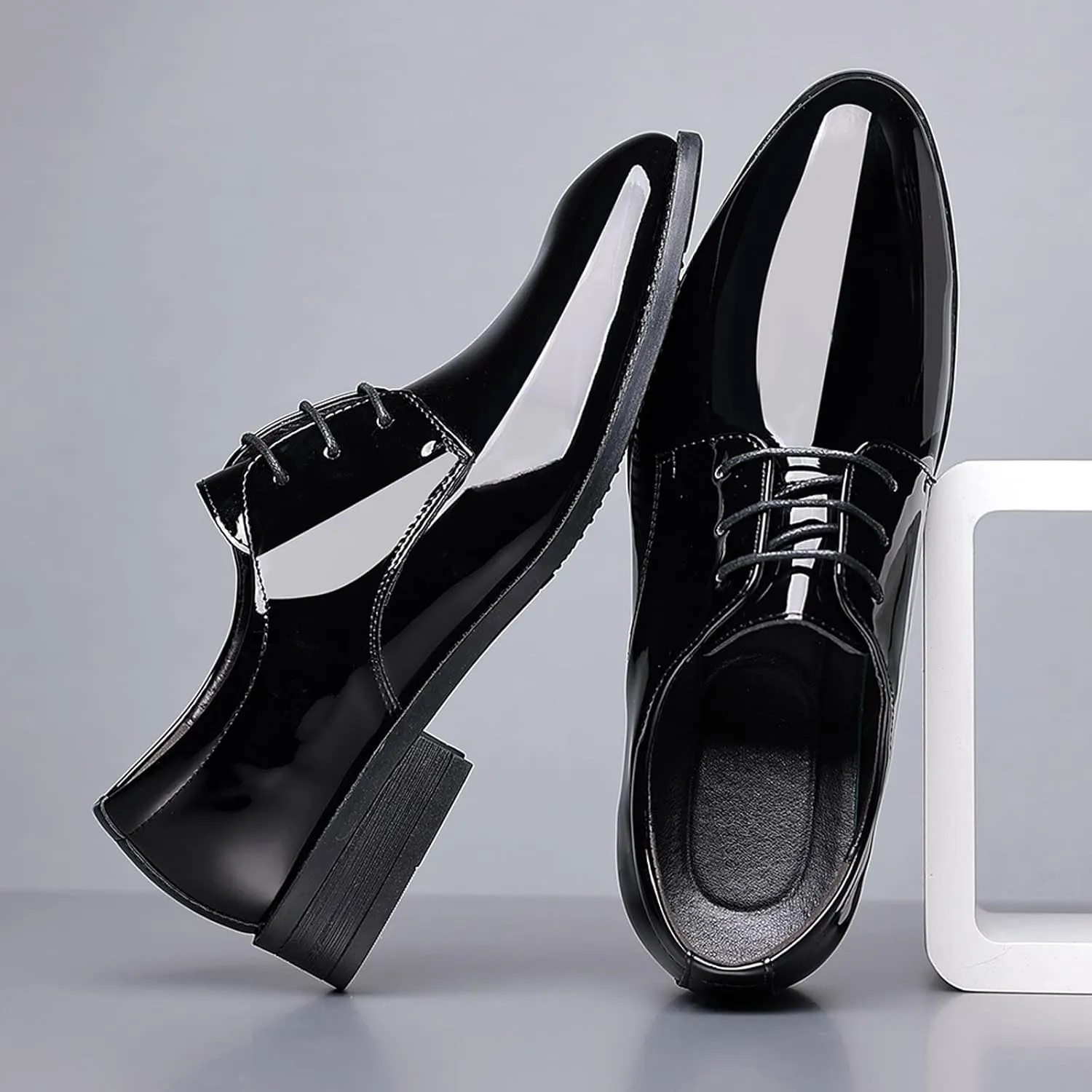 Business Casual Dress Shoes for Men Fashion Fashion Style Men's Breathable Comfortable Men Dress Shoes Black Size 8 Wide