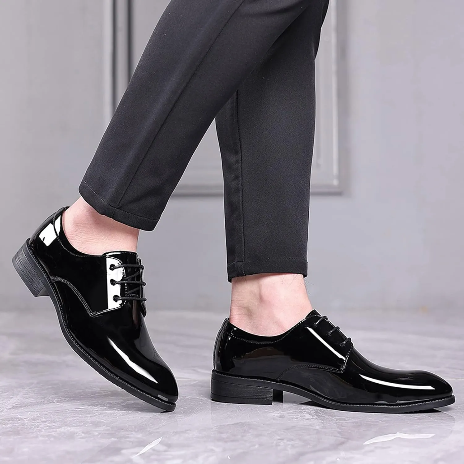 Business Casual Dress Shoes for Men Fashion Fashion Style Men's Breathable Comfortable Men Dress Shoes Black Size 8 Wide