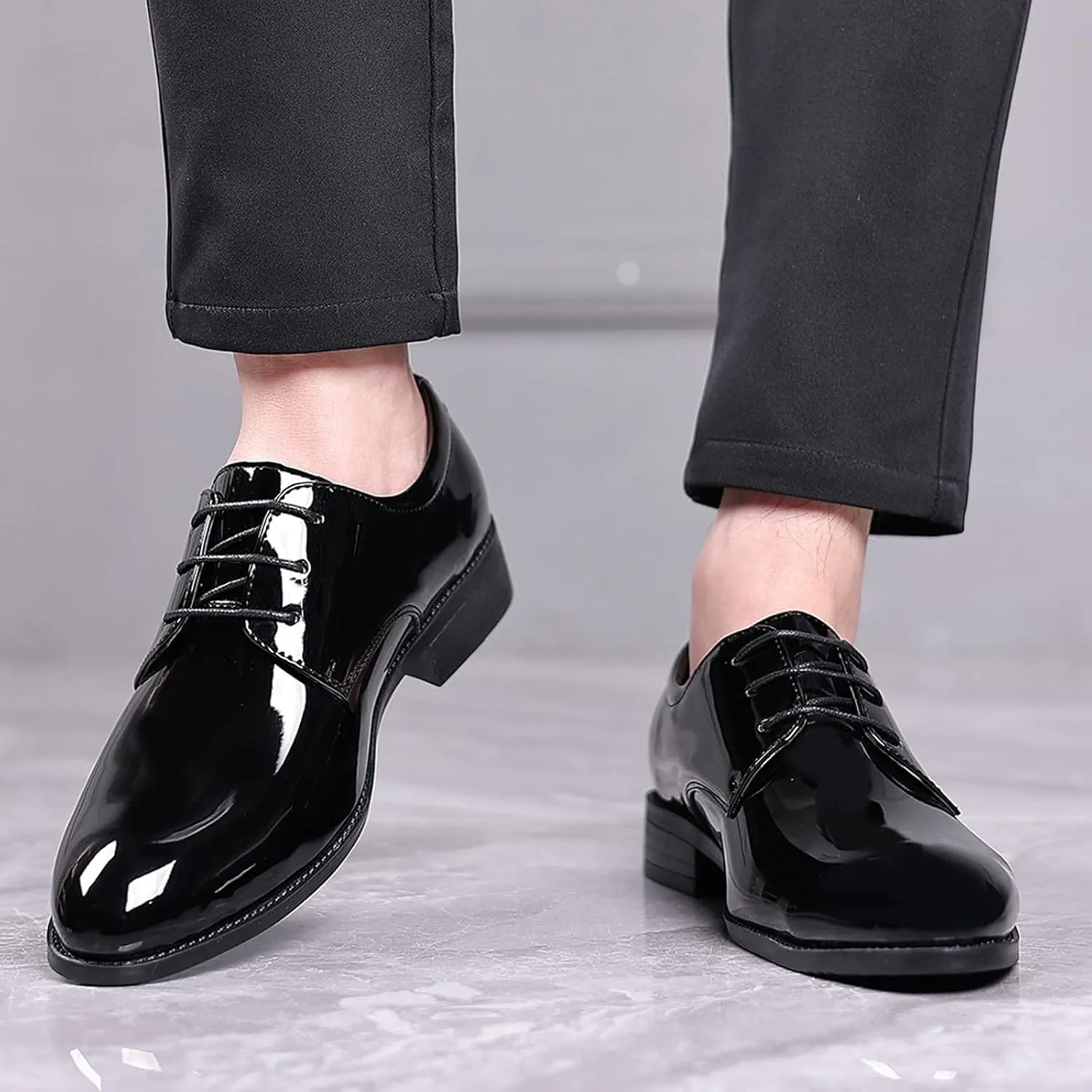 Business Casual Dress Shoes for Men Fashion Fashion Style Men's Breathable Comfortable Men Dress Shoes Black Size 8 Wide