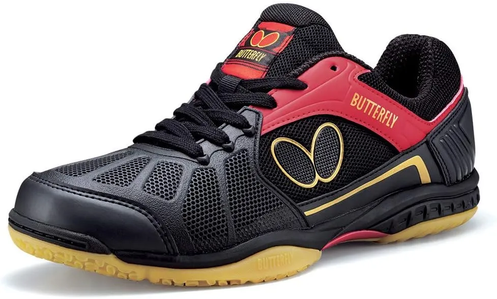 Butterfly Lezoline Rifones Shoes - Table Tennis Shoes for Men or Women - Athletic Support, Flexibility, Shock Absorbing Cushion, Gripping Ping Pong Shoe