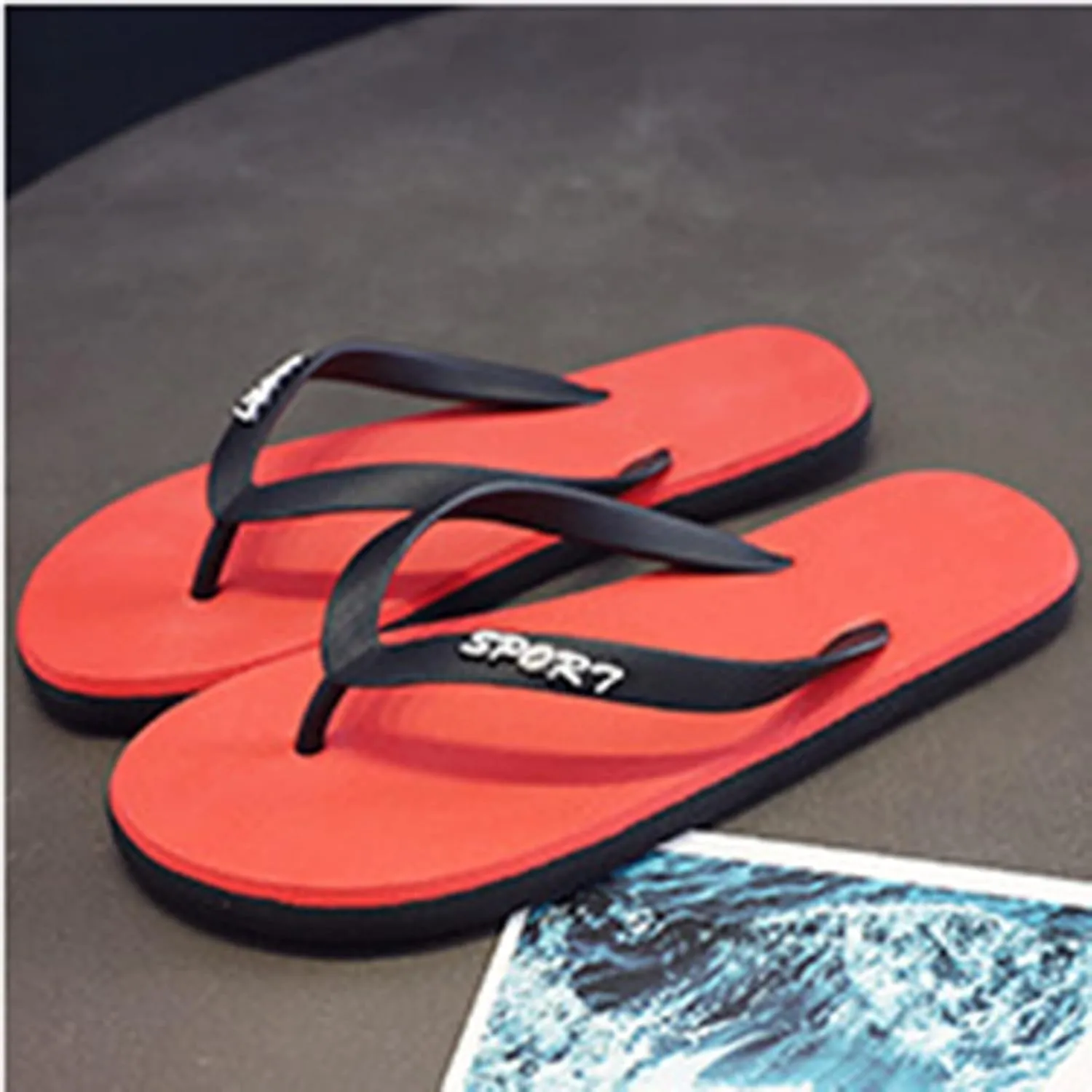 Casual Thong Sandals Outdoor Men Fashionable Flat Toe Flip Flops Flat Beach Flip Flops Fashion Toe Sandals