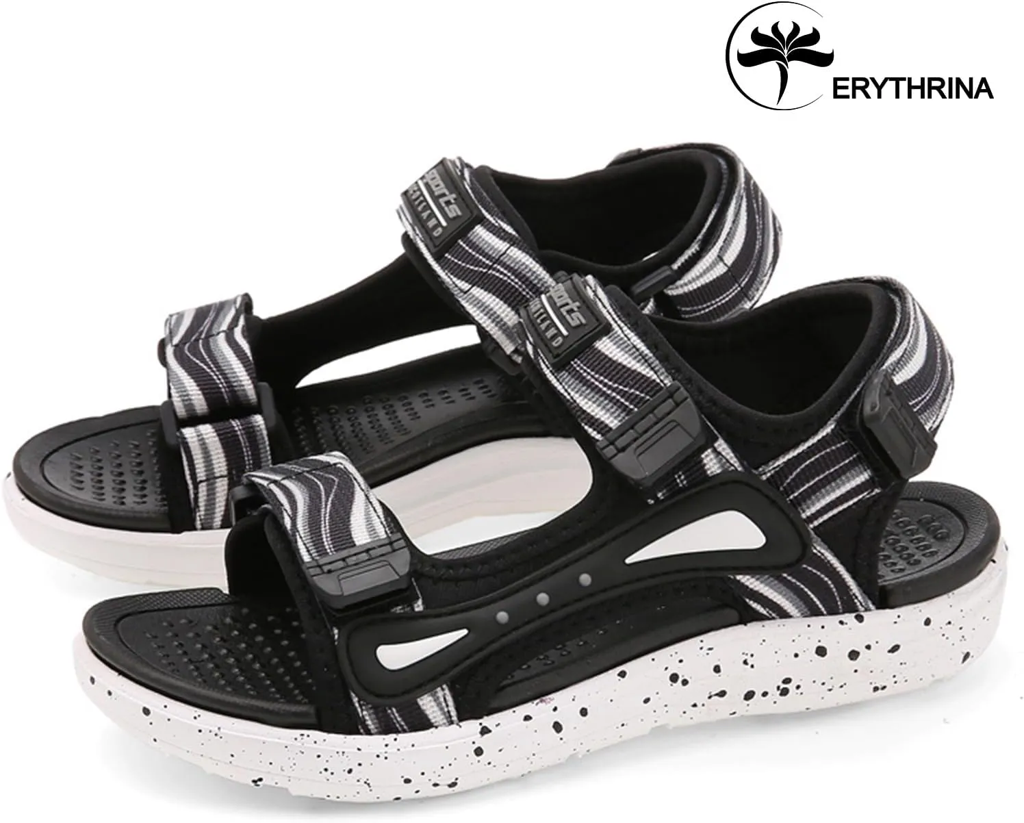 CERYTHRINA Kids Water Sandal Adjustable Strap Open Toe Sport Sandals for Boys Youth