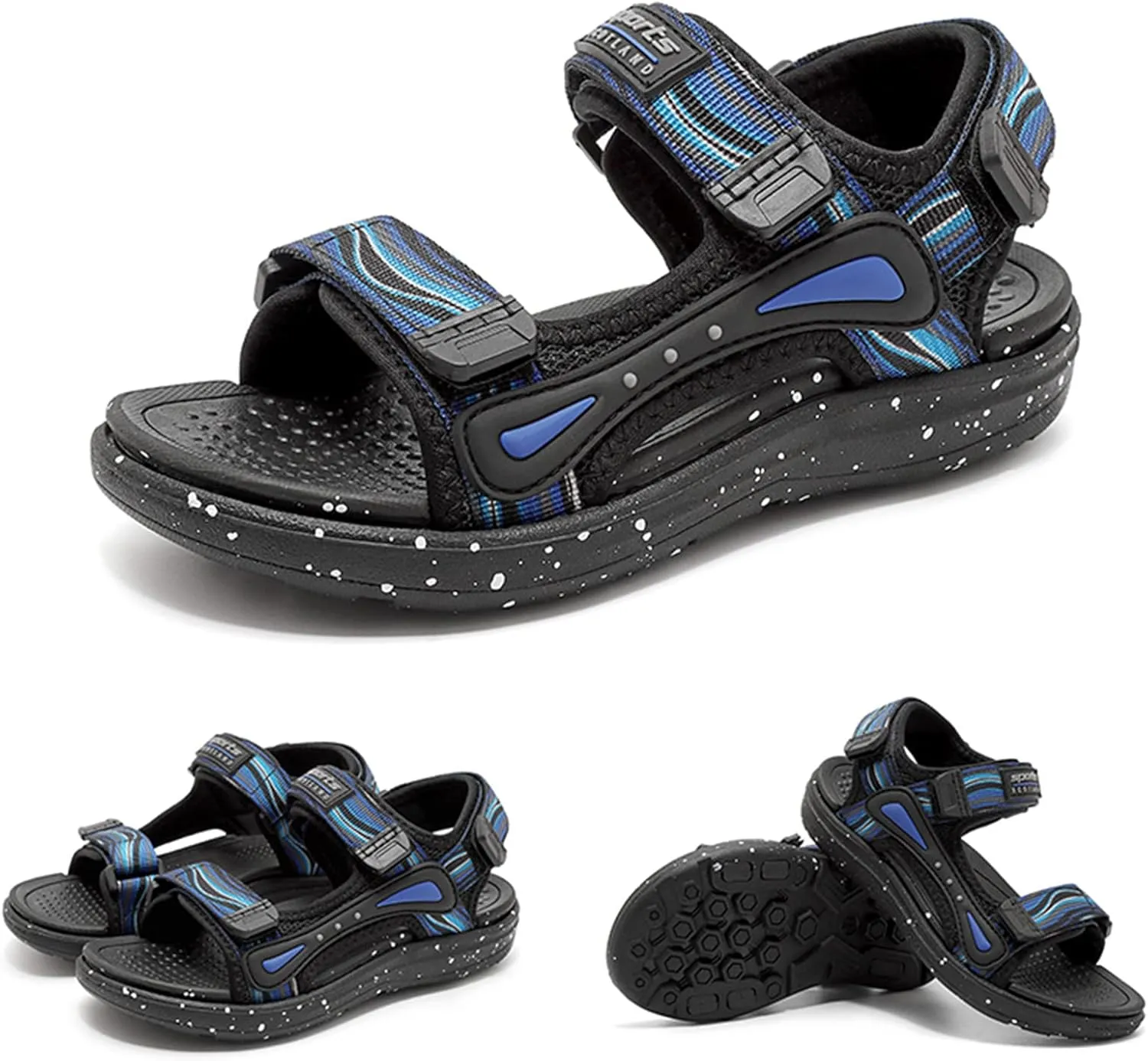 CERYTHRINA Kids Water Sandal Adjustable Strap Open Toe Sport Sandals for Boys Youth