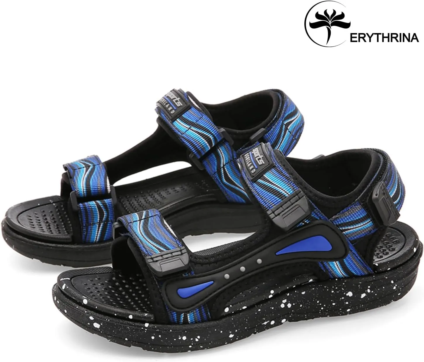CERYTHRINA Kids Water Sandal Adjustable Strap Open Toe Sport Sandals for Boys Youth