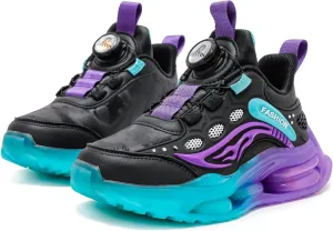 Children's Spring and Autumn Rotating Buckle, Easy to Wear and Breathable Mesh Upper and Shock Absorbing Outsole Sports Shoes