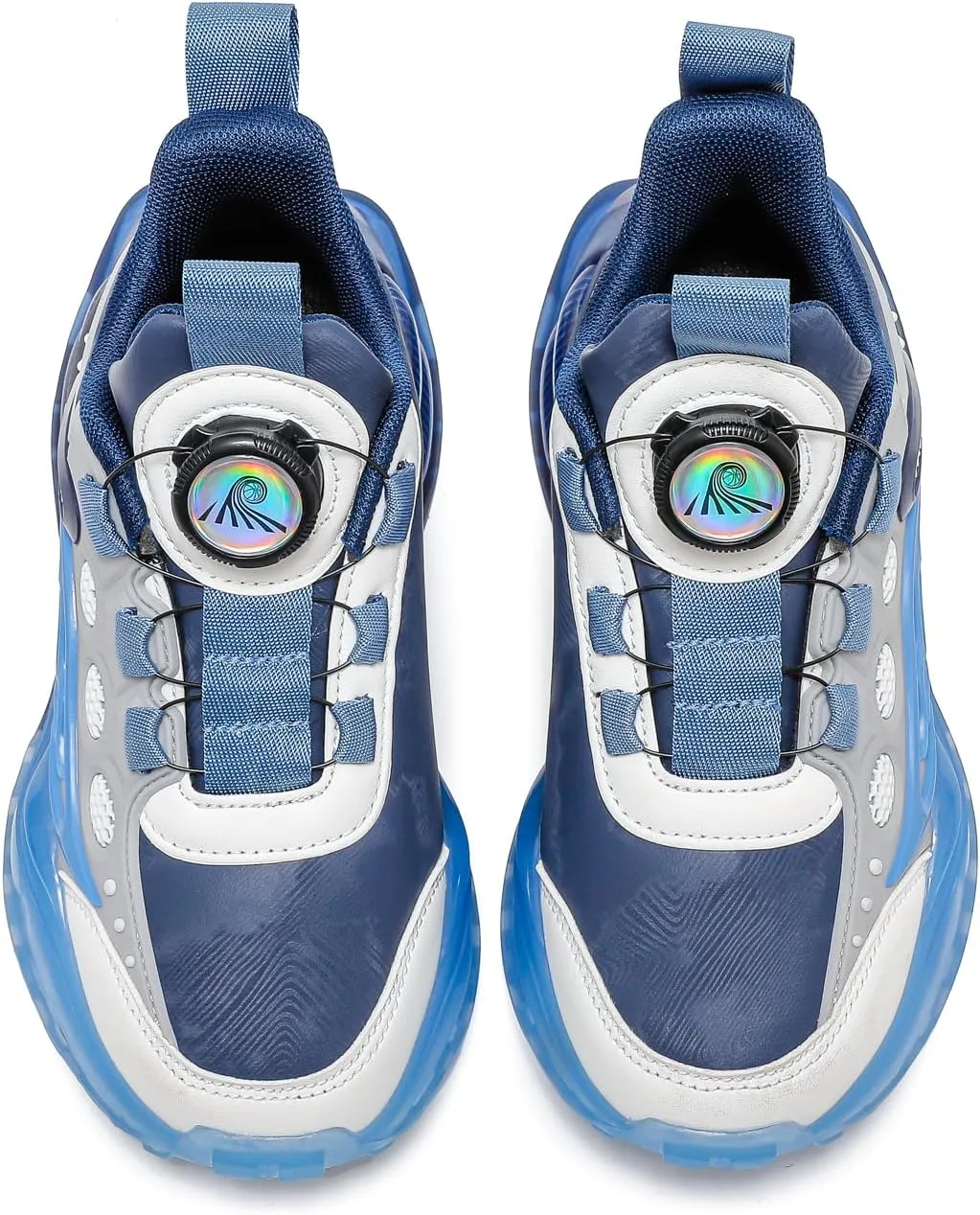 Children's Spring and Autumn Rotating Buckle, Easy to Wear and Breathable Mesh Upper and Shock Absorbing Outsole Sports Shoes