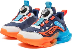 Children's Spring and Autumn Rotating Buckle, Easy to Wear and Breathable Mesh Upper and Shock Absorbing Outsole Sports Shoes