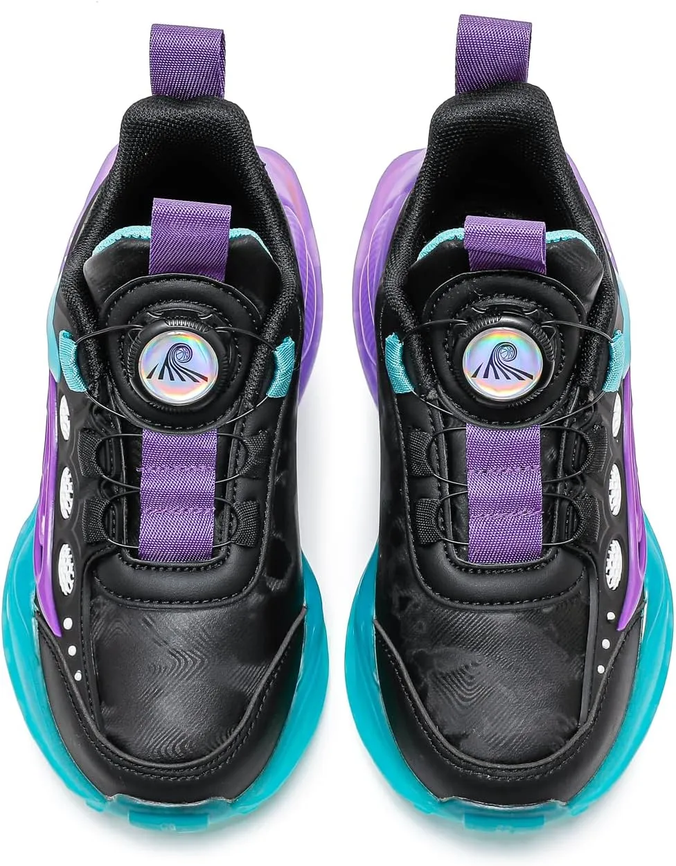 Children's Spring and Autumn Rotating Buckle, Easy to Wear and Breathable Mesh Upper and Shock Absorbing Outsole Sports Shoes