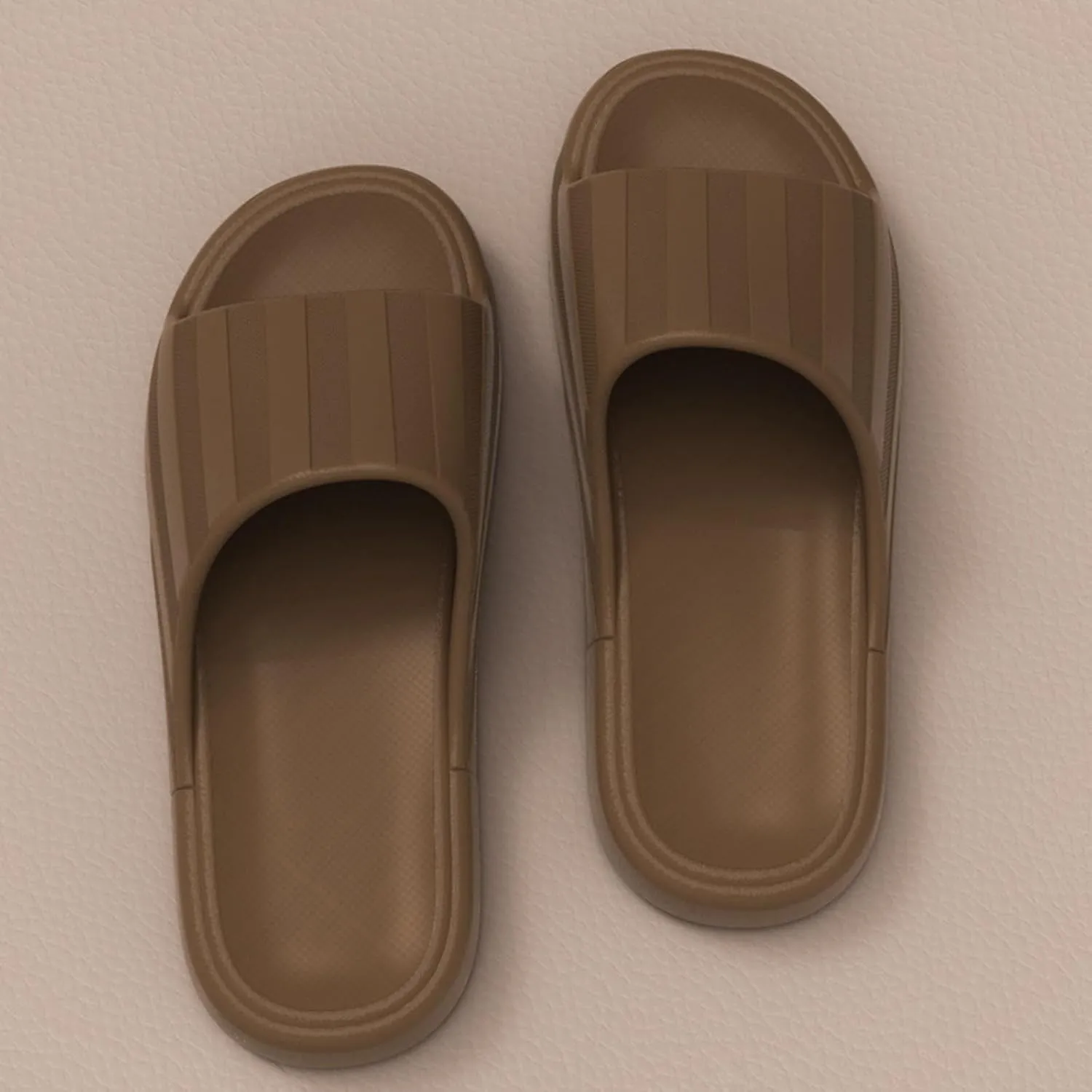 Cloud Slides Men Open Toe Shower Shoes Bathroom Sandals Shower Sandals House Shoes with Low Arch Support