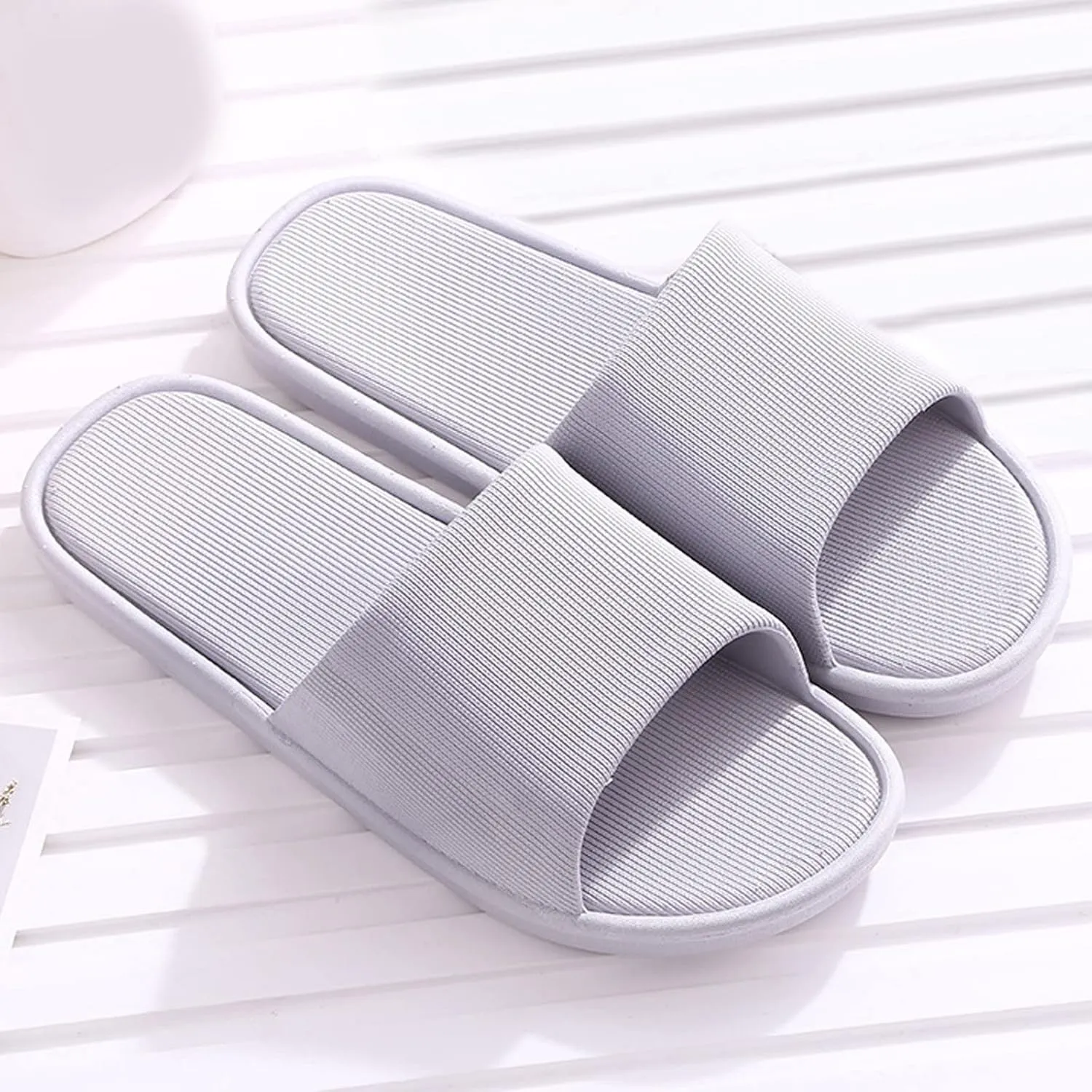 Cloud Slides Mens Quick Drying Shower Slippers with Open Toe Non Slip Summer Bathroom Indoor House Slippers with Drain Holes