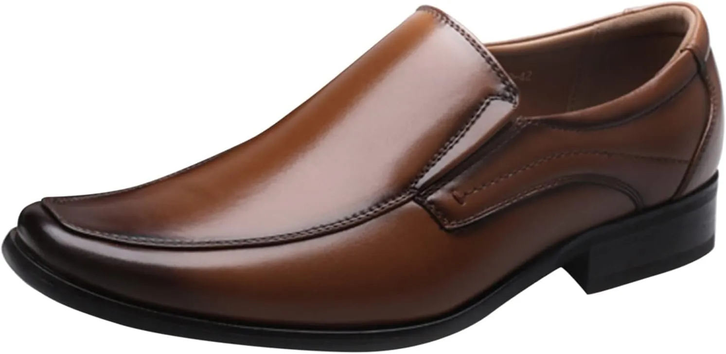 Comfortable Business Slip On Men's Casual Dress Shoes Fashion Men's Breathable Work Leisure Solid Color Leather