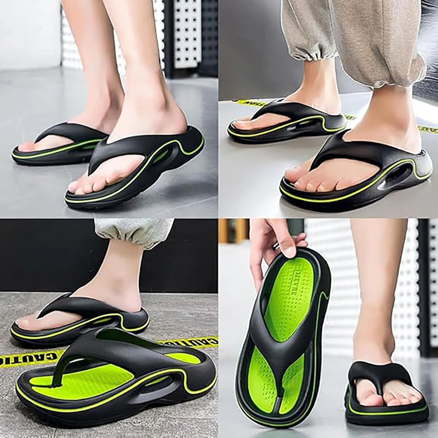 Comfortable Summer Flip Flops Eva Durable Shock-Absorbing and Non-Slip Outsole Arch Support Orthopedic Sandals Slip On Beach Shoes