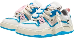 Comfy Trendy Platform Shoes for Outdoor Walking Jogging, All Seasons Men's Lace Up Sneakers