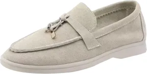 CsgrFagr Fashionable Women Shoes Large Flat Sole Lefu Shoes Single Shoes Small Leather Shoes Espadrille Sandal (Beige, 9)