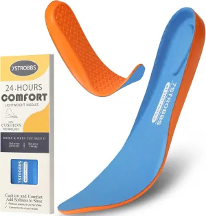 Cushion Insoles for Mens,Shock Absorbing Gel Shoe Inserts for Foot Pain Relief,Replacement Comfort Inner Soles for Work Boots and All Day Standing（Blue-US11