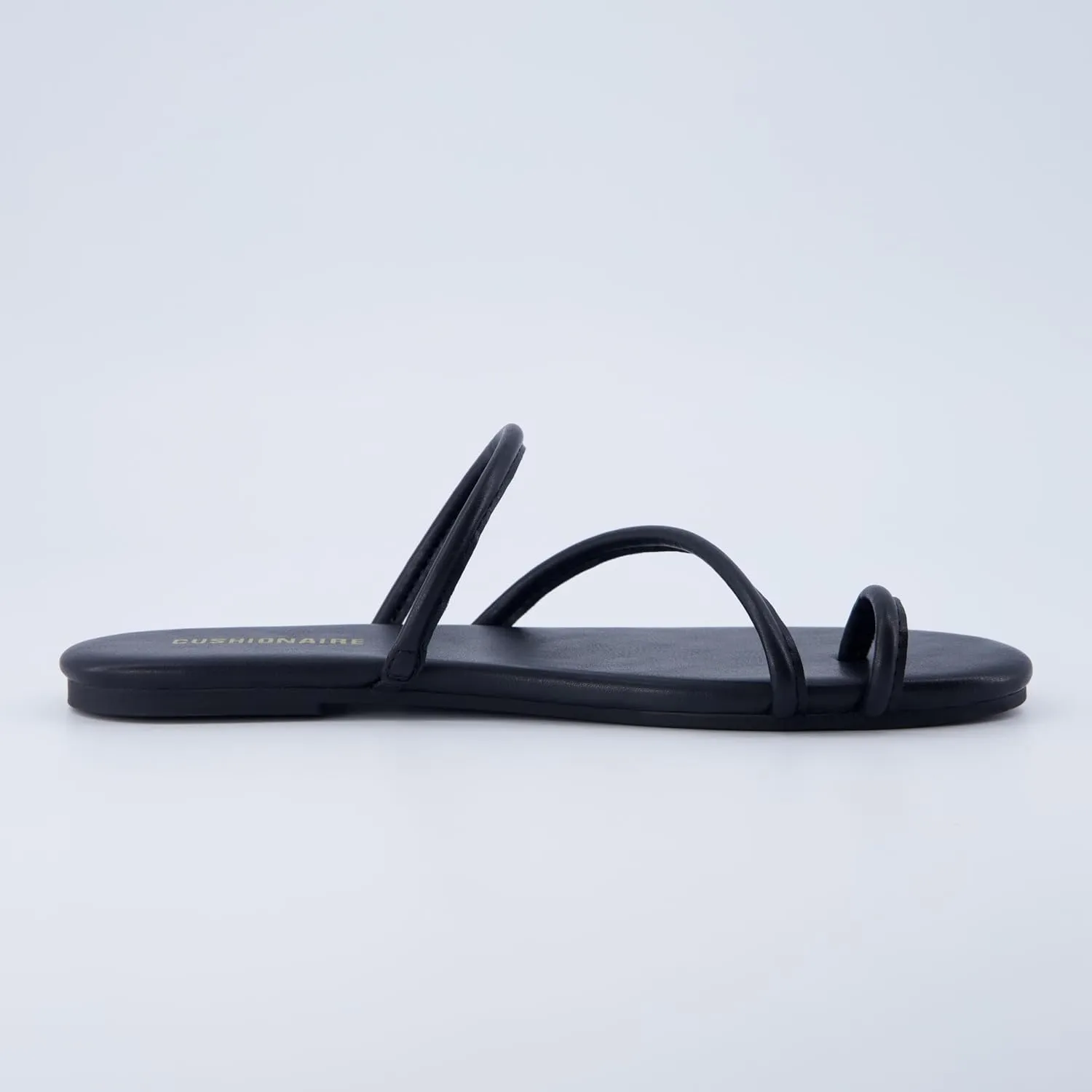 CUSHIONAIRE Resort Womens Minimalist Strappy Sandals  Lightweight Summer Flat Sandals with Cushioned Footbed