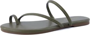 CUSHIONAIRE Resort Womens Minimalist Strappy Sandals  Lightweight Summer Flat Sandals with Cushioned Footbed