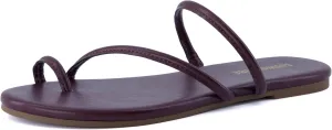 CUSHIONAIRE Resort Womens Minimalist Strappy Sandals  Lightweight Summer Flat Sandals with Cushioned Footbed