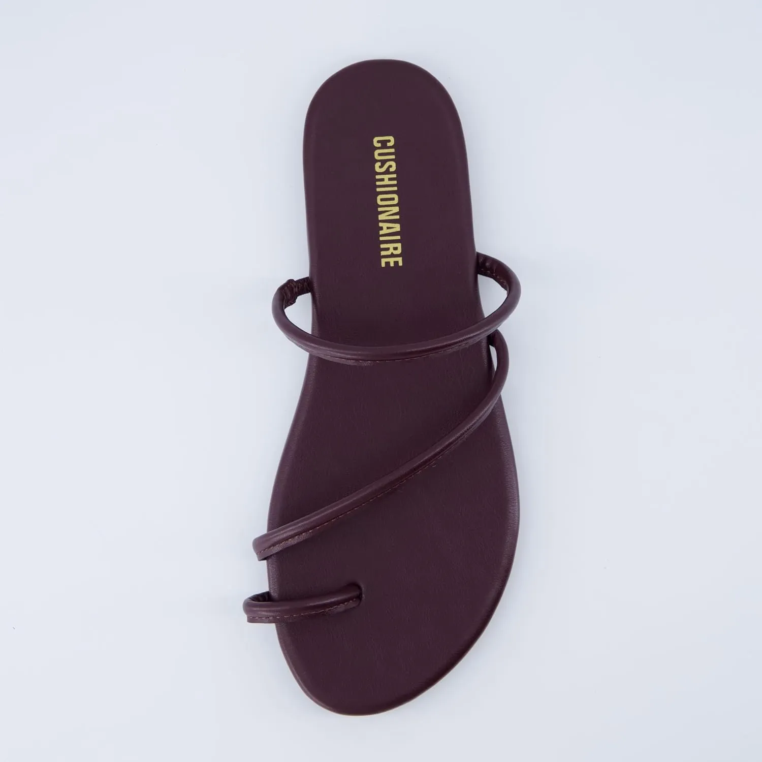 CUSHIONAIRE Resort Womens Minimalist Strappy Sandals  Lightweight Summer Flat Sandals with Cushioned Footbed