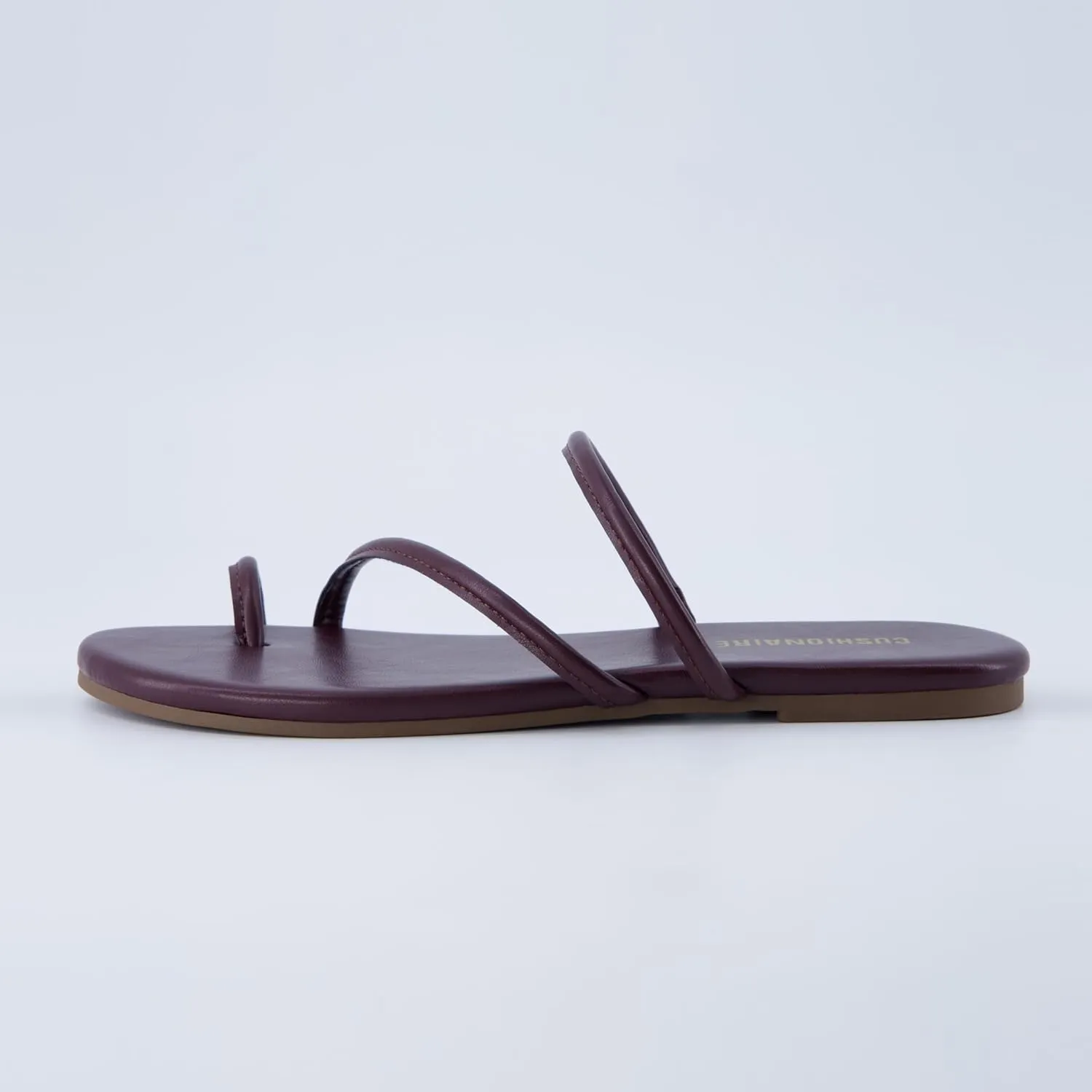 CUSHIONAIRE Resort Womens Minimalist Strappy Sandals  Lightweight Summer Flat Sandals with Cushioned Footbed