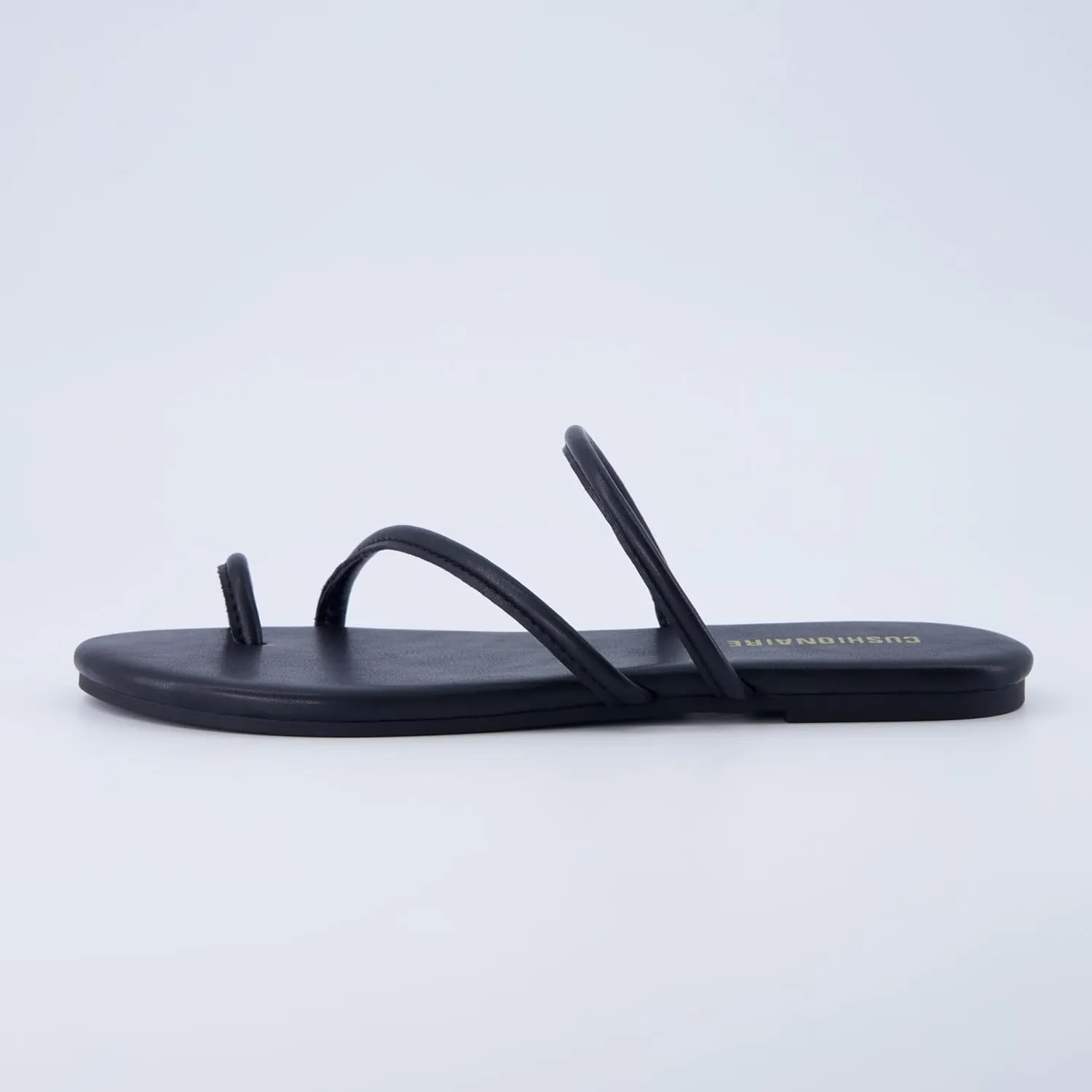 CUSHIONAIRE Resort Womens Minimalist Strappy Sandals  Lightweight Summer Flat Sandals with Cushioned Footbed
