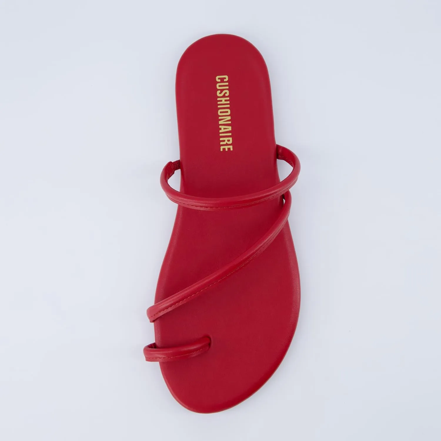 CUSHIONAIRE Resort Womens Minimalist Strappy Sandals  Lightweight Summer Flat Sandals with Cushioned Footbed