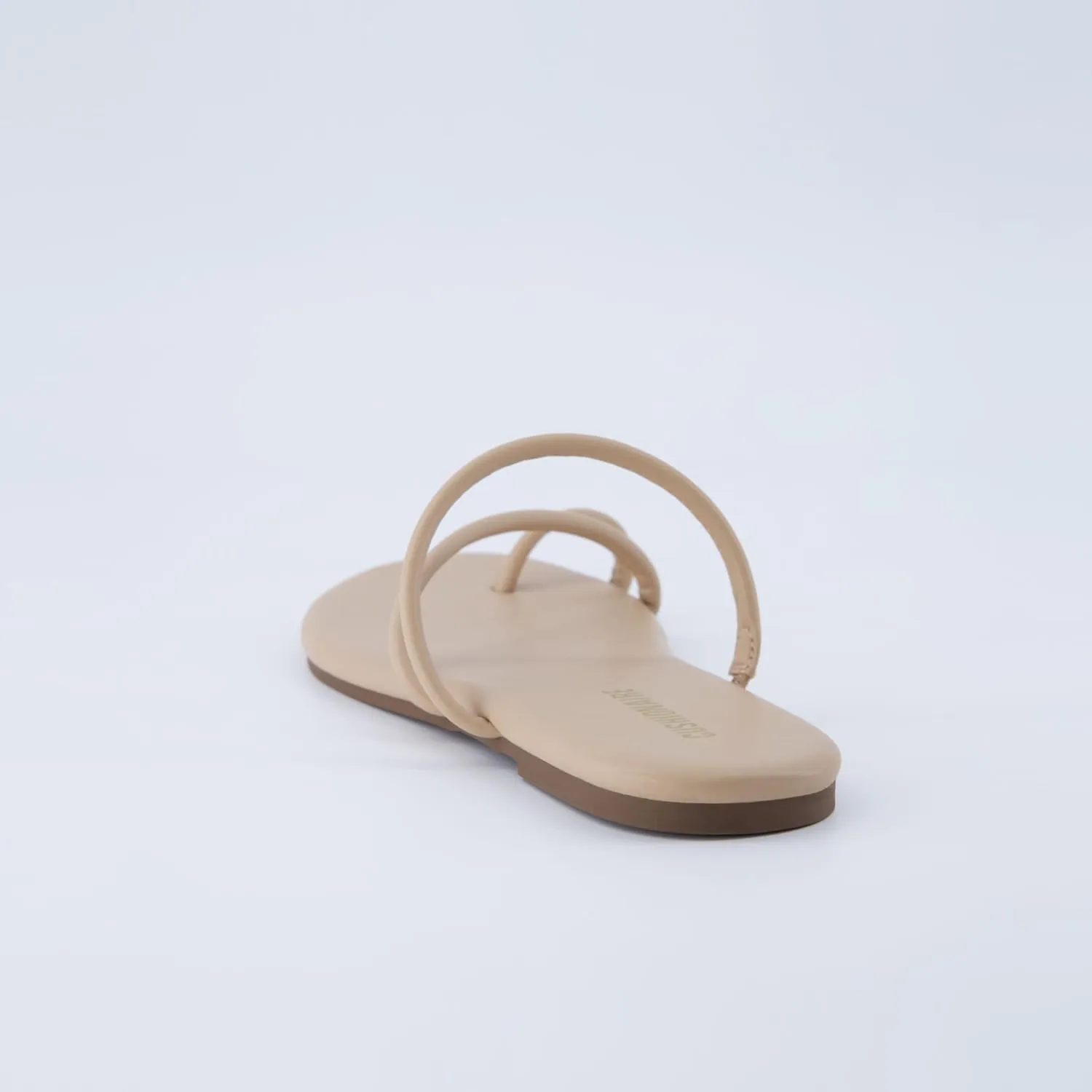 CUSHIONAIRE Resort Womens Minimalist Strappy Sandals  Lightweight Summer Flat Sandals with Cushioned Footbed