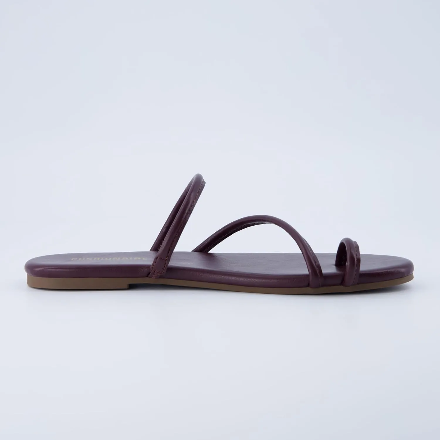 CUSHIONAIRE Resort Womens Minimalist Strappy Sandals  Lightweight Summer Flat Sandals with Cushioned Footbed