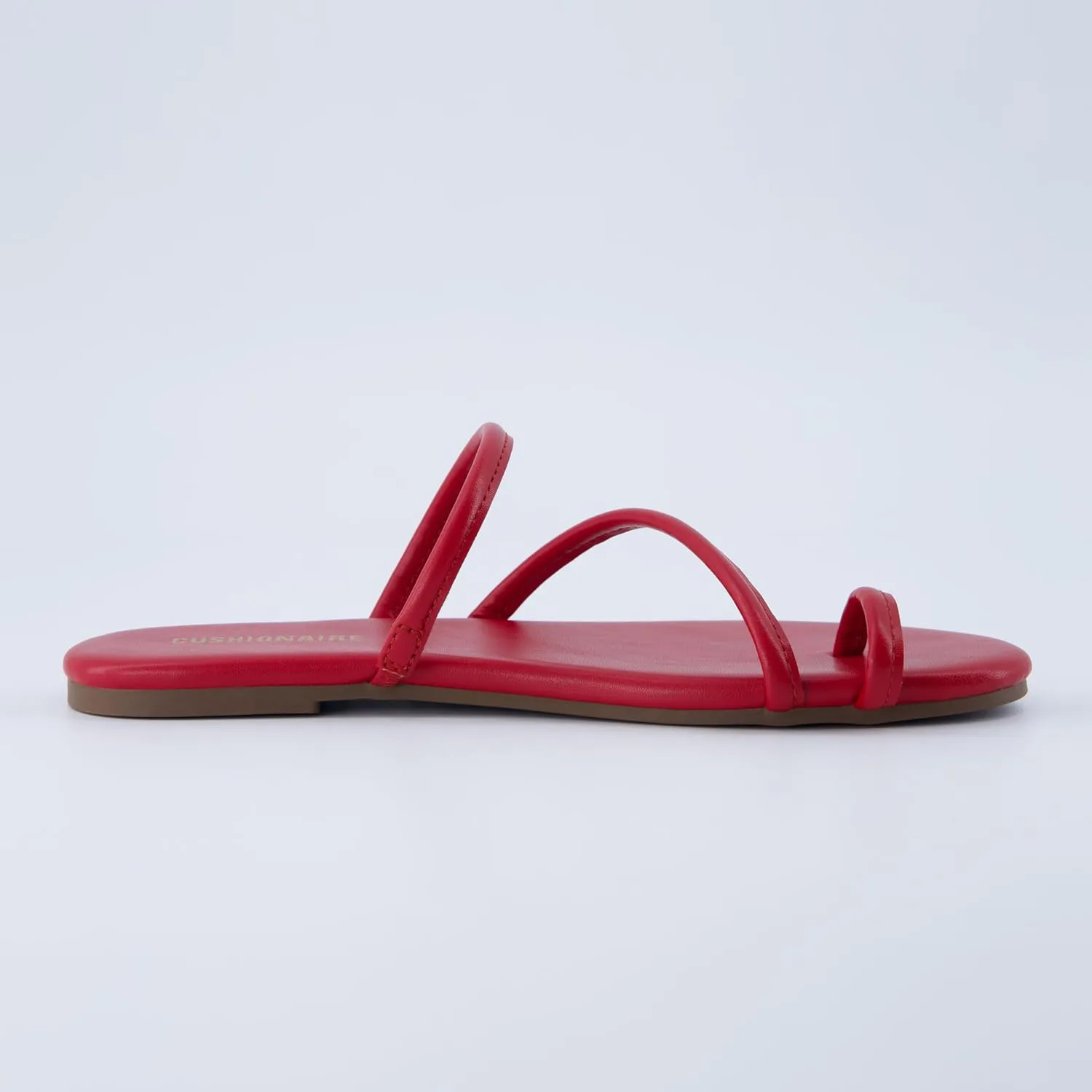 CUSHIONAIRE Resort Womens Minimalist Strappy Sandals  Lightweight Summer Flat Sandals with Cushioned Footbed