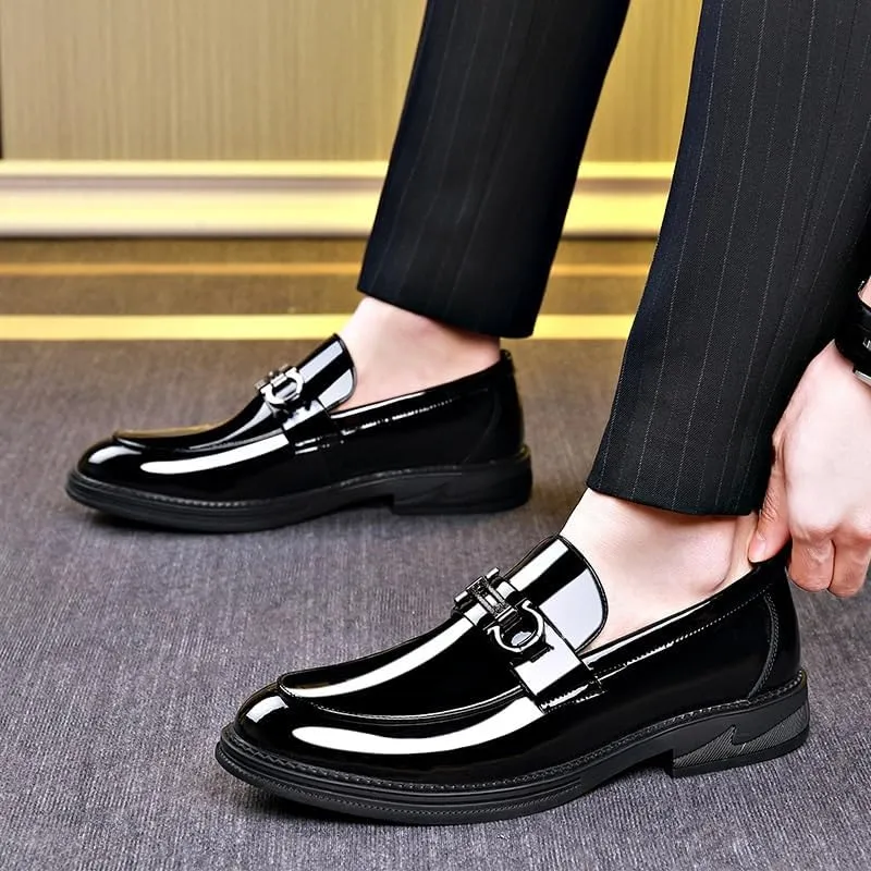 Derby Shoes Men's Oxford Work Formal Shoes Mens Red Dress Leather Office Men's Brogue Oxfords Shoes(7)