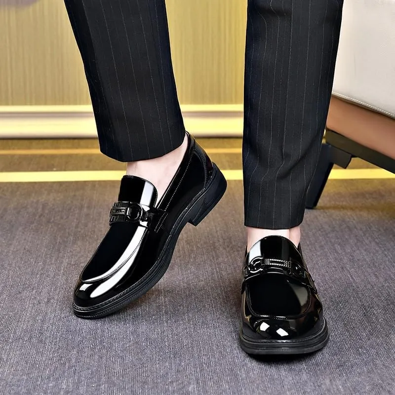 Derby Shoes Men's Oxford Work Formal Shoes Mens Red Dress Leather Office Men's Brogue Oxfords Shoes(7)