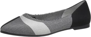 Fashion Summer Autumn Women Casual Shoes Flat Lightweight Knitted Mesh Breathable Colorblock Born Casual Shoes Women (Black, 7.5)
