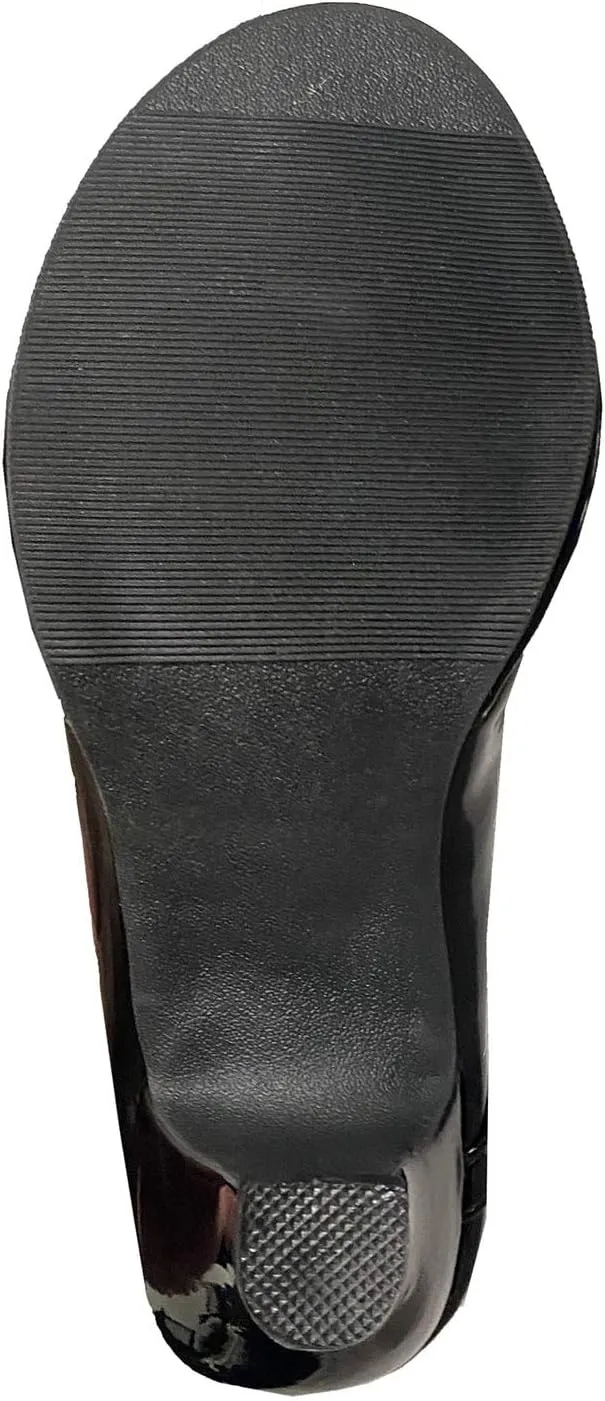 Flower Girl Dress Shoes for Weddings and Christmas - Big and Little Girl 2 Inch High Heel with Sparkle & Strap